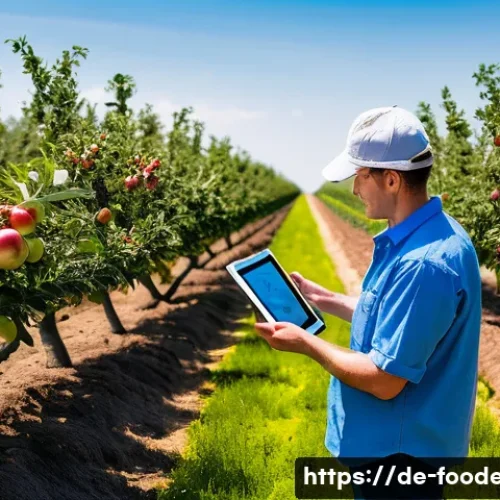 식품 산업에서의 머신러닝 기반 품질 예측 - **Prompt: Intelligent Orchard Harvest in Germany**
    "A vibrant, wide-angle shot of a meticulously...
